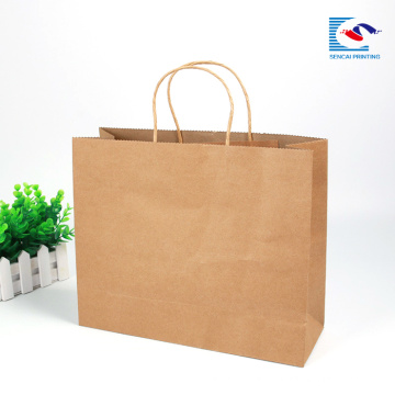 Hot selling custom printing portable brown gift packaging bags